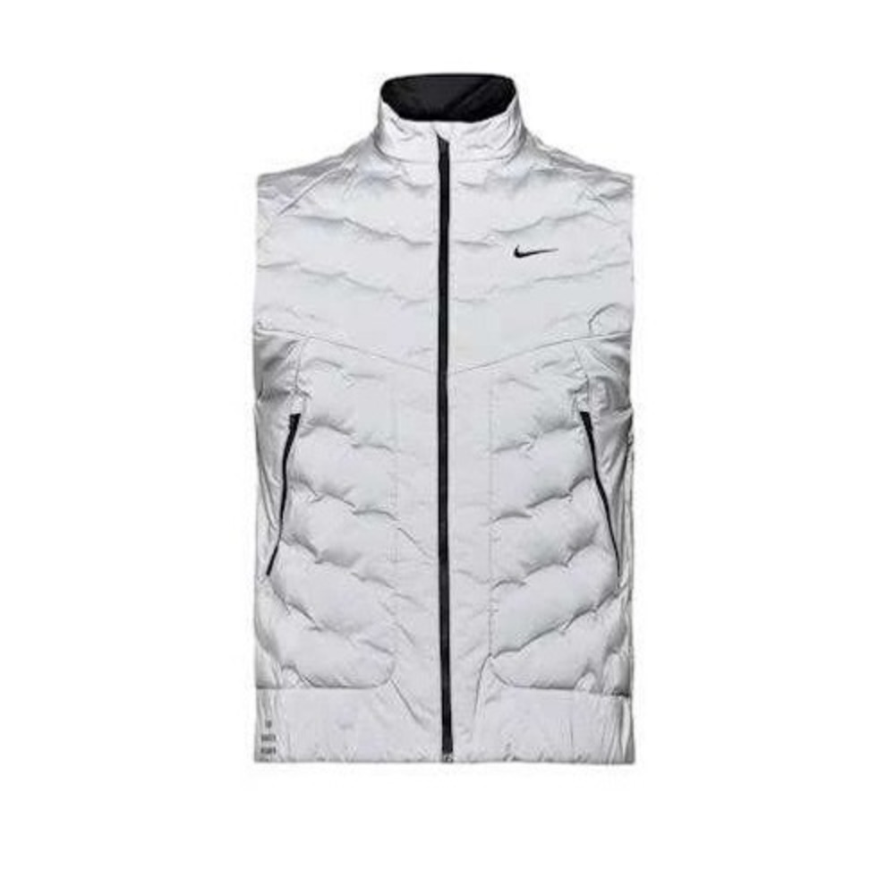 Nike Nwot Men Therma-Fit Adv Reflective Vest Reflective Silver/Reflective Black